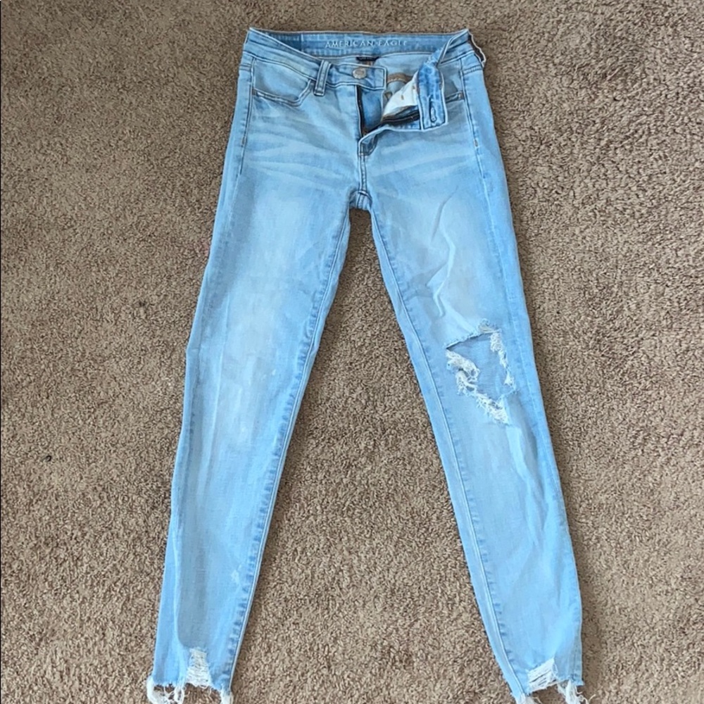 Skinny ripped jeans low rise